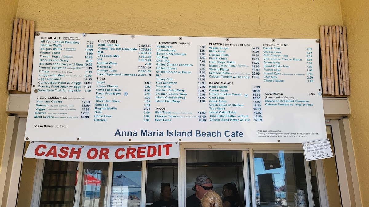 Anna Maria Island Beach Cafe Menu - Image 5